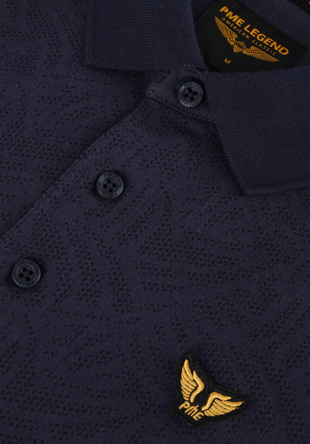 Blaue PME LEGEND Polo-Shirt SHORT SLEEVE POLO JACQUARD JERSEY - large