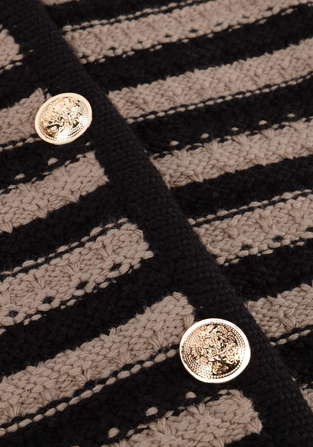 Taupe NEO NOIR Strickjacke LIMONE STRIPE KNIT JACKET - large