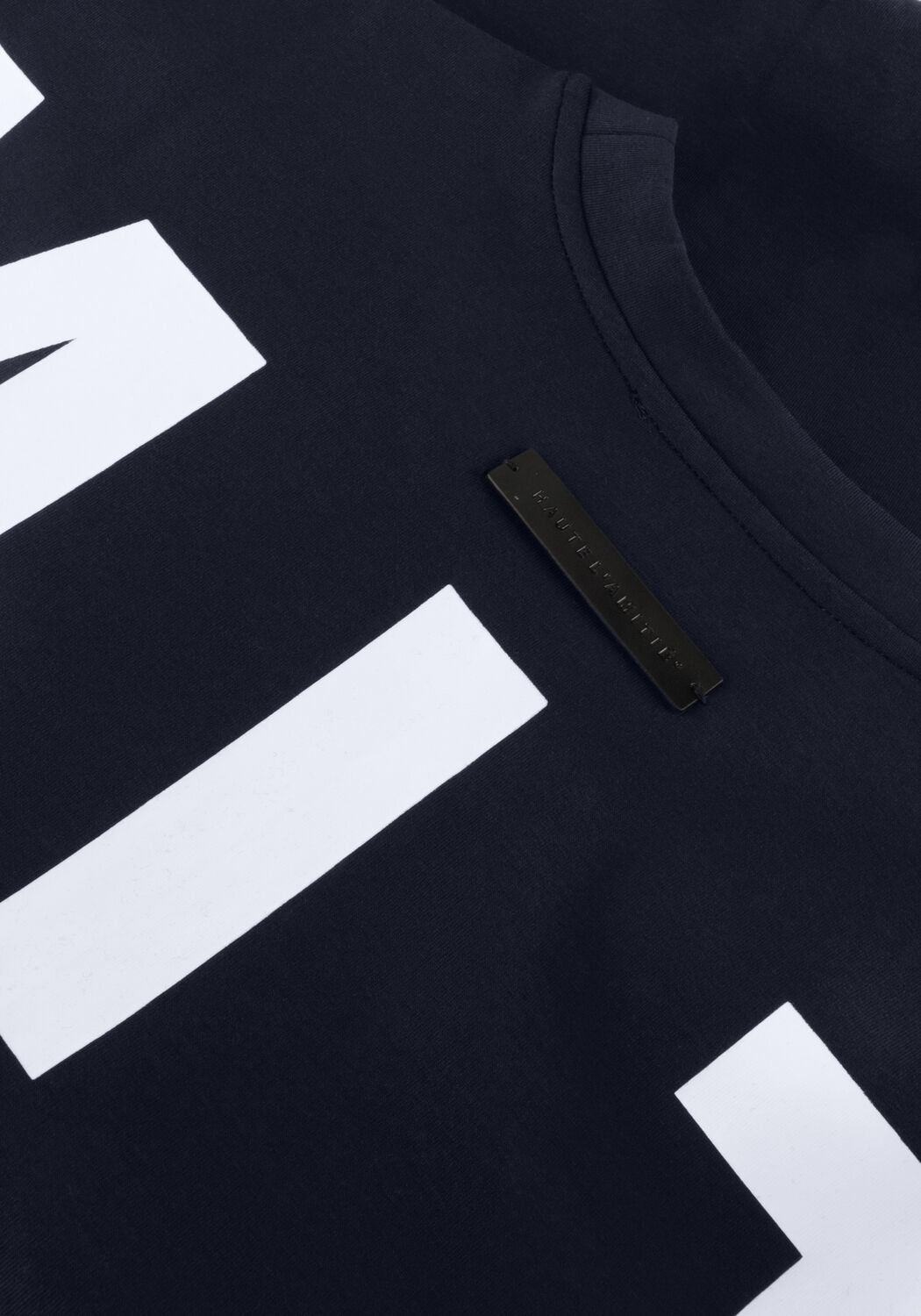 Blaue HAUTE L'AMITI&Eacute; Tops & T-shirts MAXI SPLIT SS LOGO SWEAT - large