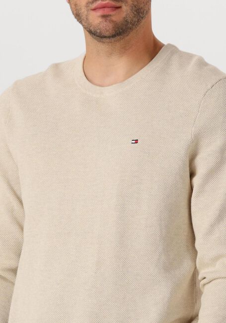 Beige TOMMY HILFIGER Pullover ESSENTIAL STRUCTURE CREW NECK - large