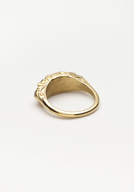 Goldfarbig NOTRE-V Ring RING STENEN - large
