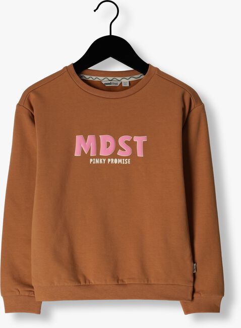 Camelfarbene MOODSTREET Sweatshirt CHEST PRINT SWEATER - large
