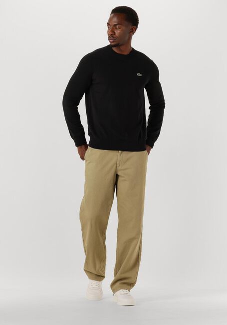 Schwarze LACOSTE Pullover REGULAR FIT CREW NECK SWEATER - large