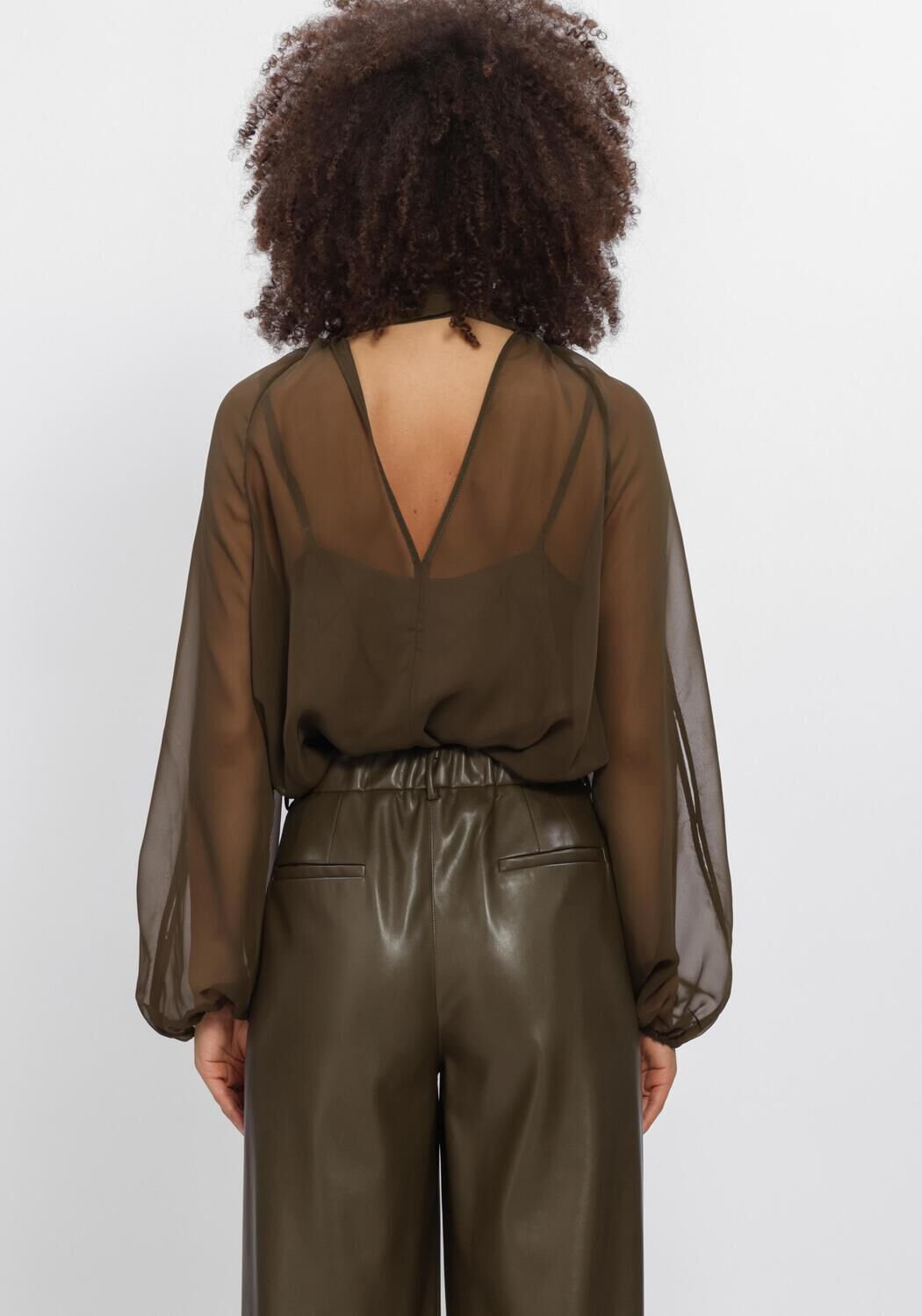 Dunkelgr&uuml;n DANTE6 Blusen SONIA BOHO SLEEVE DETAIL BLOUSE - large