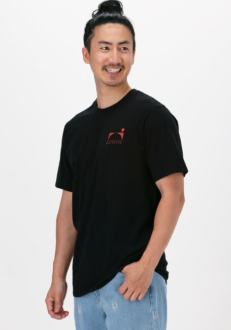 Schwarze EDWIN T-shirt TOKYO NIGHTFALL TS - large