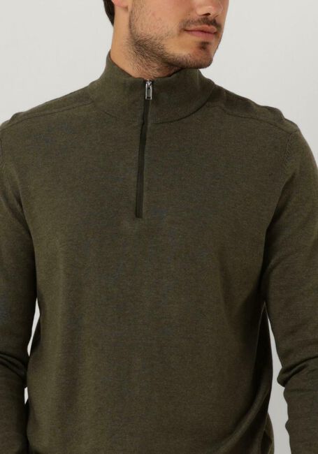 Dunkelgrün SELECTED HOMME Pullover SLHBERG HALF ZIP CARDIGAN NOOS - large