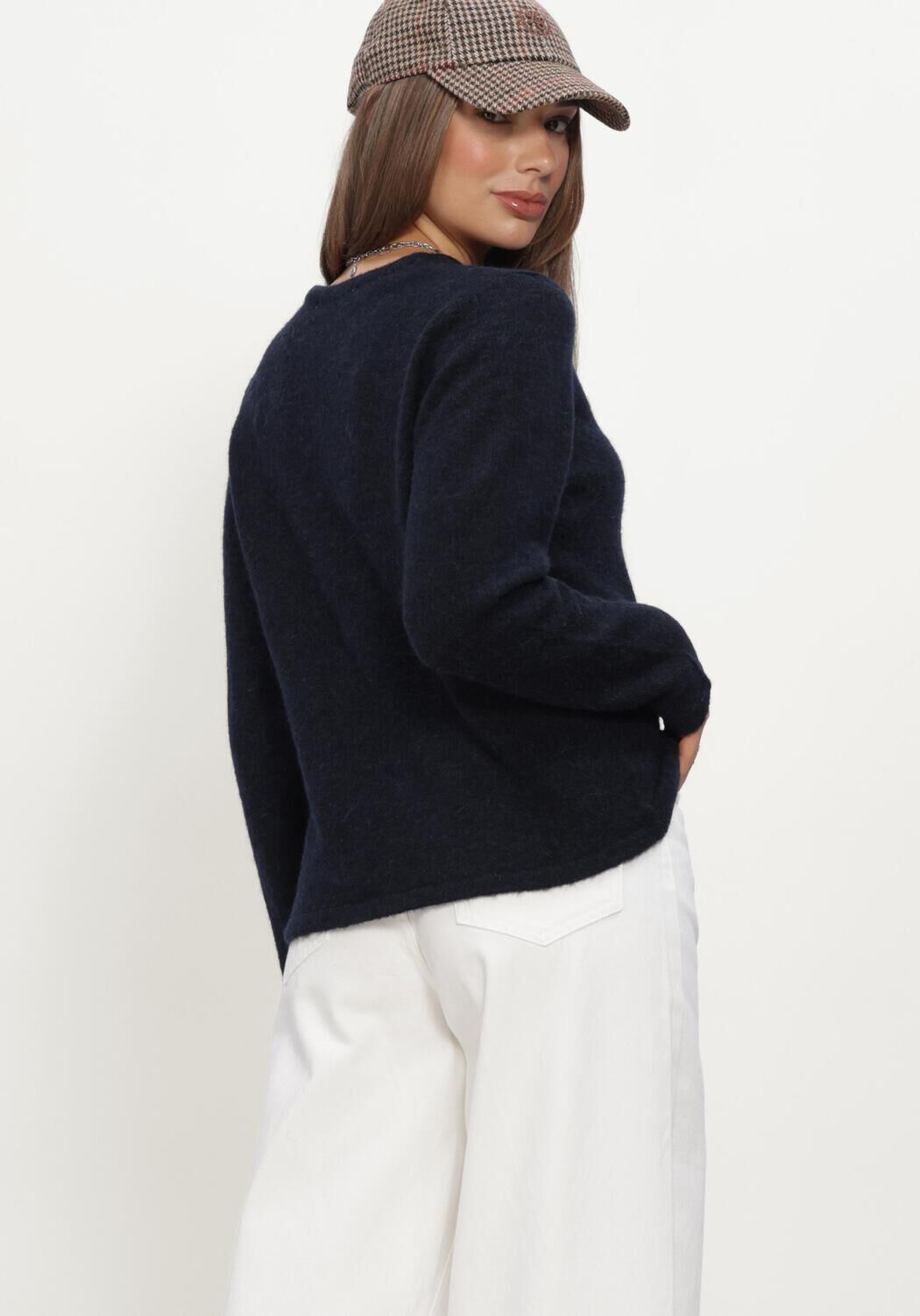 Dunkelblau SELECTED WOMEN Pullover SLWLULU NEW LS KNIT O-NECK - large