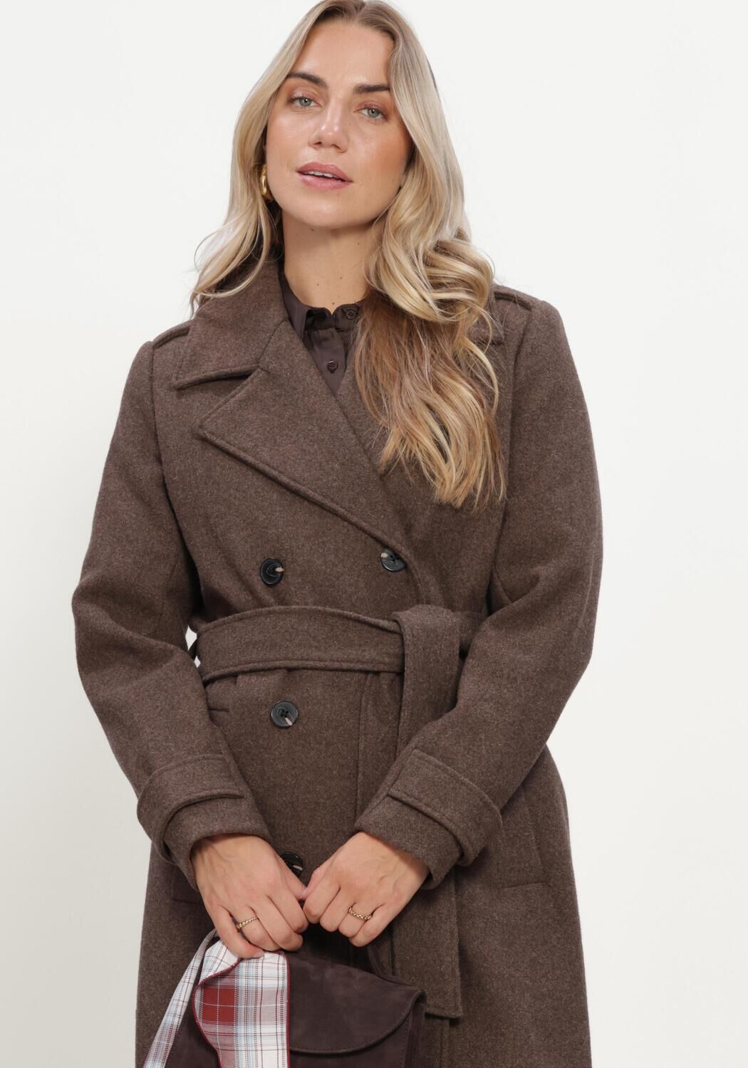 Braune MODSTR&Ouml;M M&auml;ntel SHAYMD COAT - large