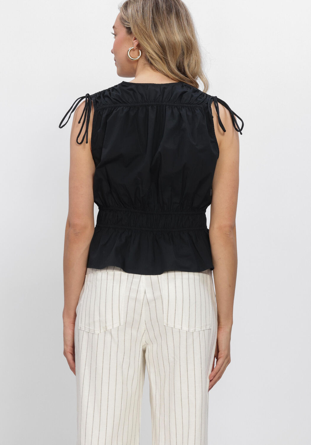 Schwarze SECOND FEMALE Tops & T-shirts CARPI TOP - large