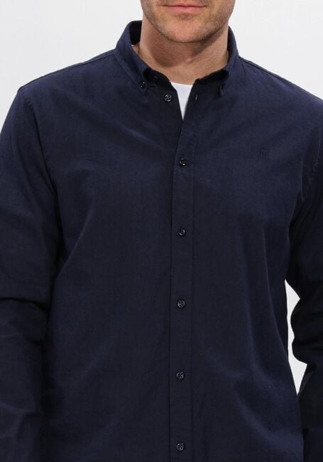 Dunkelblau LES DEUX Casual-Oberhemd KONRAD COTTON LINEN SHIRT - large