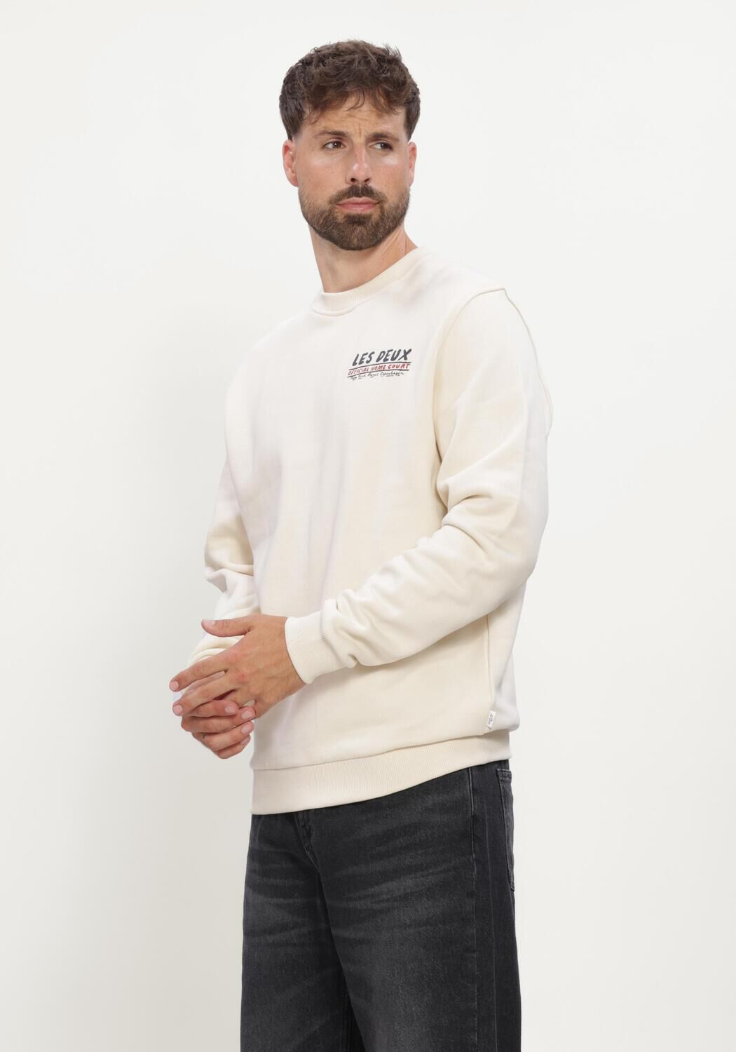Ecru LES DEUX Sweatshirt RECORD SWEATSHIRT - large