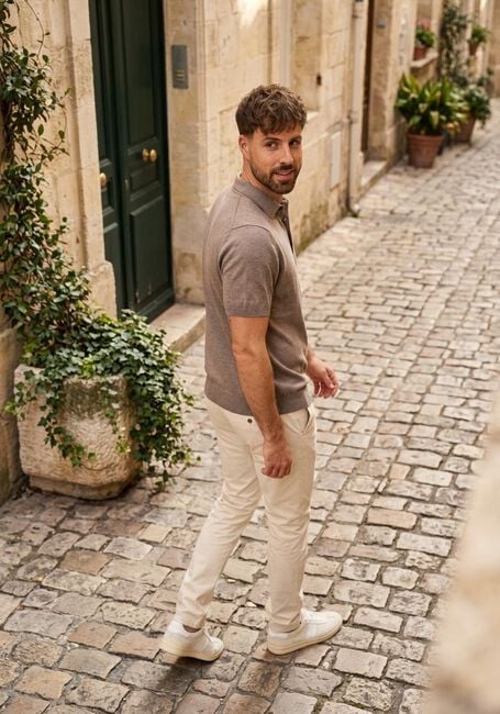 Beige PROFUOMO Polo-Shirt POLO SHORT SLEEVE - large