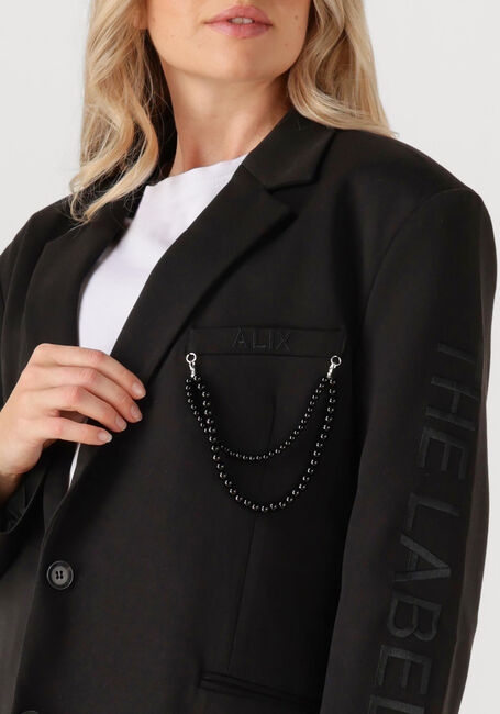 Schwarze ALIX THE LABEL Blazer LADIES WOVEN GRANDAD BLAZER - large