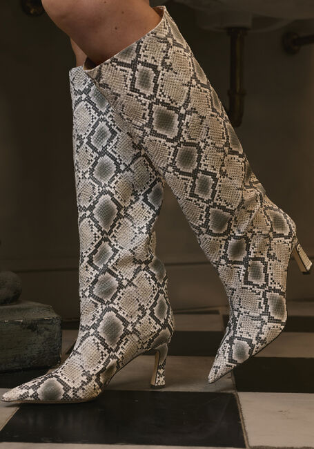 Graue OMODA ATELIER Hohe Stiefel PYTHON X MODEROSA - large