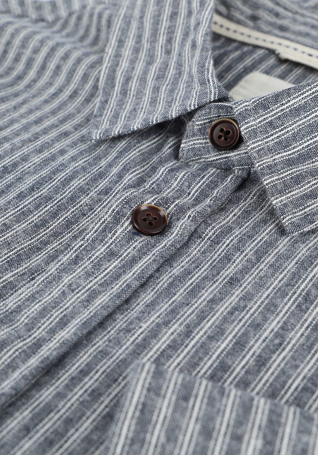 Blaue ANERKJENDT Casual-Oberhemd AKLOUIS STRIPE CHAMBRAY SHIRT - large