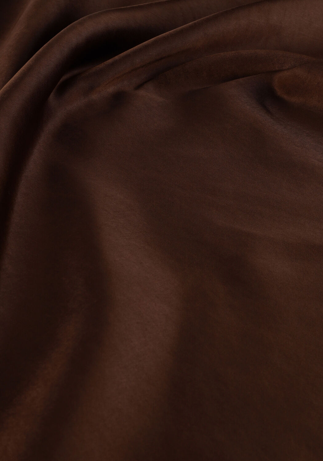 Braune NOTRE-V Midirock SATIN SKIRT - large