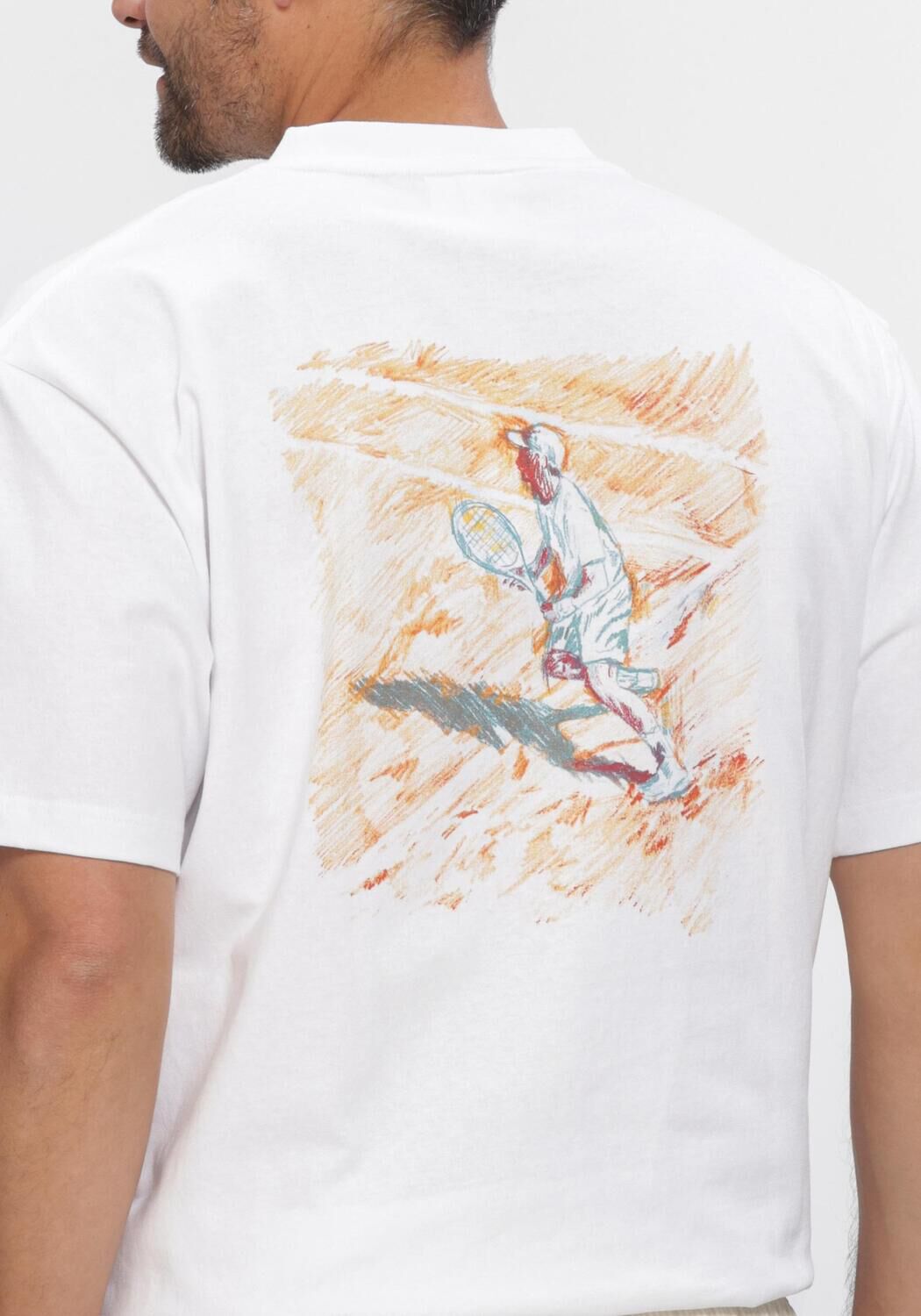 Wei&szlig;e LACOSTE T-shirt RELAXED FIT PRINTED HEAVY COTTON T-SHIRT - large