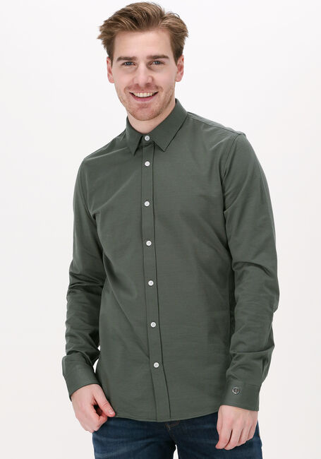 Grüne CAST IRON Casual-Oberhemd LONG SLEEVE SHIRT TWILL JERSEY - large