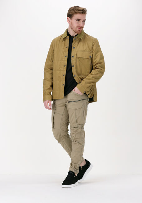 Camelfarbene G-STAR RAW Wattierte Jack POSTINO QUILTED OVERSHIRT - large