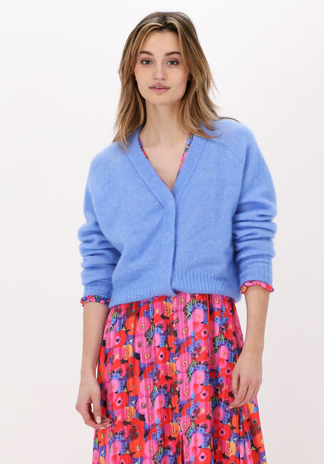 Blaue SECOND FEMALE Strickjacke BROOK KNIT BOXY CARDIGAN - large