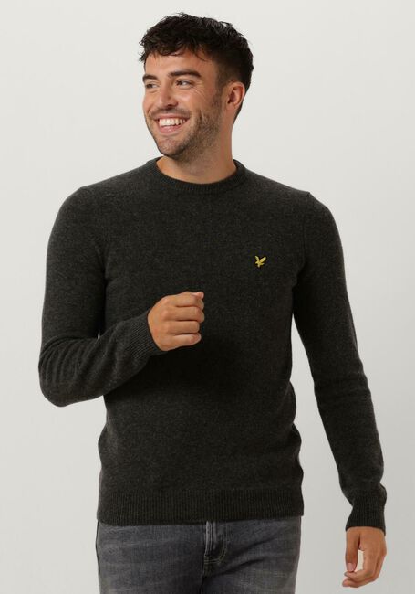 Dunkelgrau LYLE & SCOTT Pullover CREW NECK LAMBSWOOL BLEND JUMPER - large