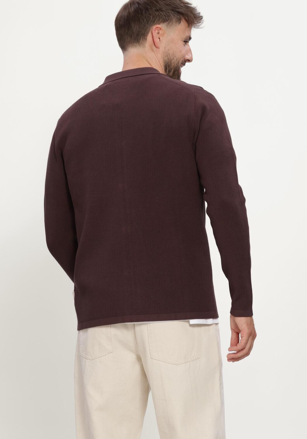 Bordeaux MACED Strickjacke M-AUGUST - large