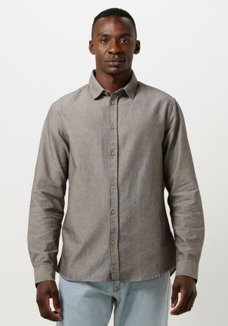 Braune ANERKJENDT Casual-Oberhemd AKLOUIS L/S LINEN SHIRT - large