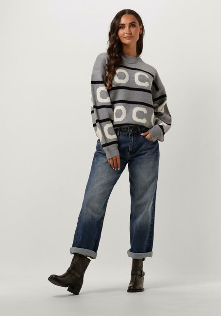 Graue CO'COUTURE Pullover ROW LOGO KNIT - large