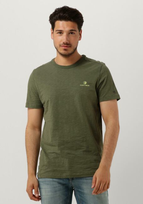 Grüne CAST IRON T-shirt SHORT SLEEVE R-NECK SLUB JERSEY - large
