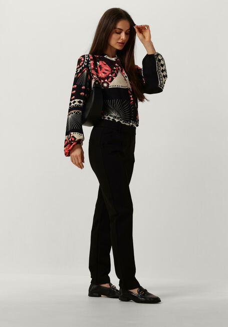 Schwarze SUMMUM Blusen TOP SCARF PRINT - large