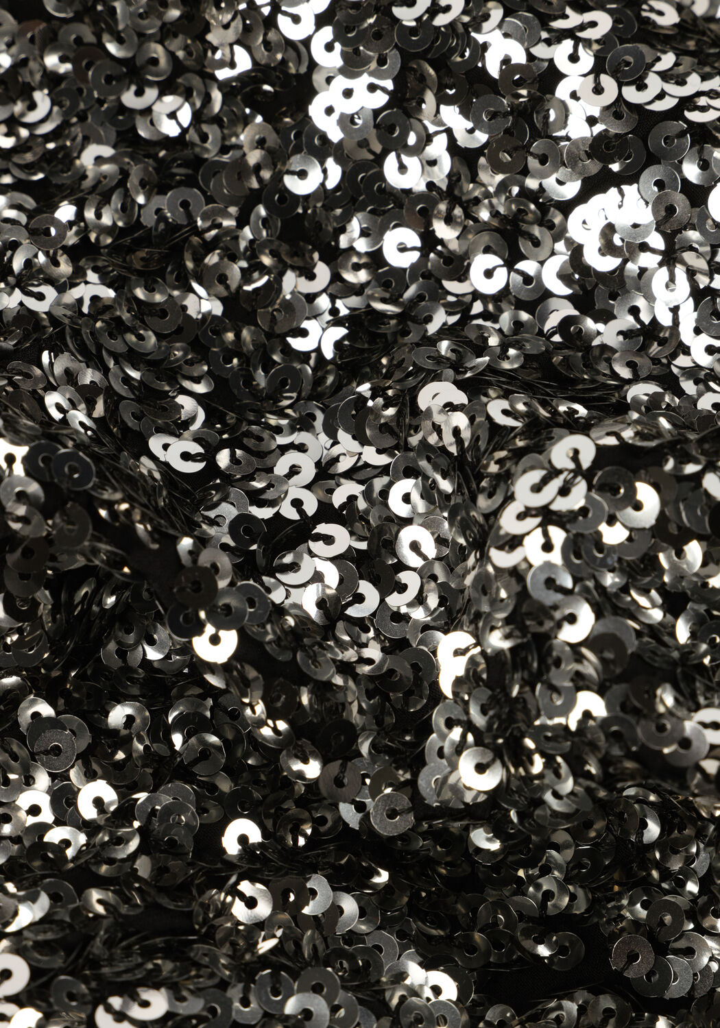 Silberne SELECTED WOMEN Minikleid SLFCOLYN LS SHORT SEQUINS DRESS - large