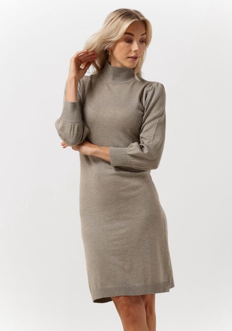 Braune MINUS Minikleid MERSIN HIGHNECK KNIT DRESS - large