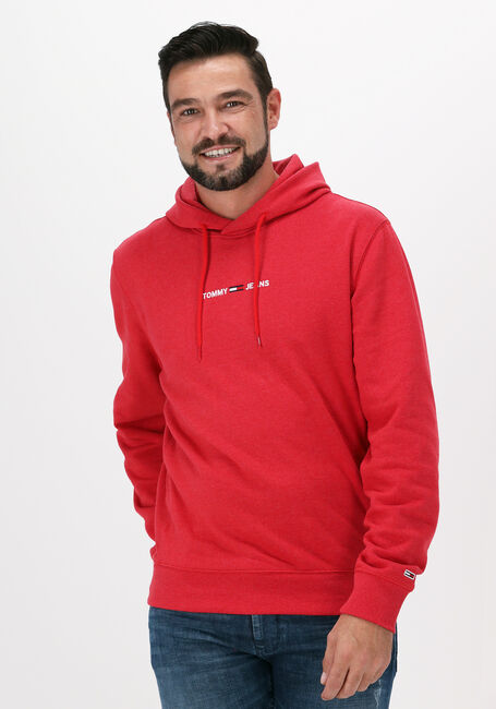 Rote TOMMY JEANS Sweatshirt TJM STRAIGHT LOGO HOODIE - large