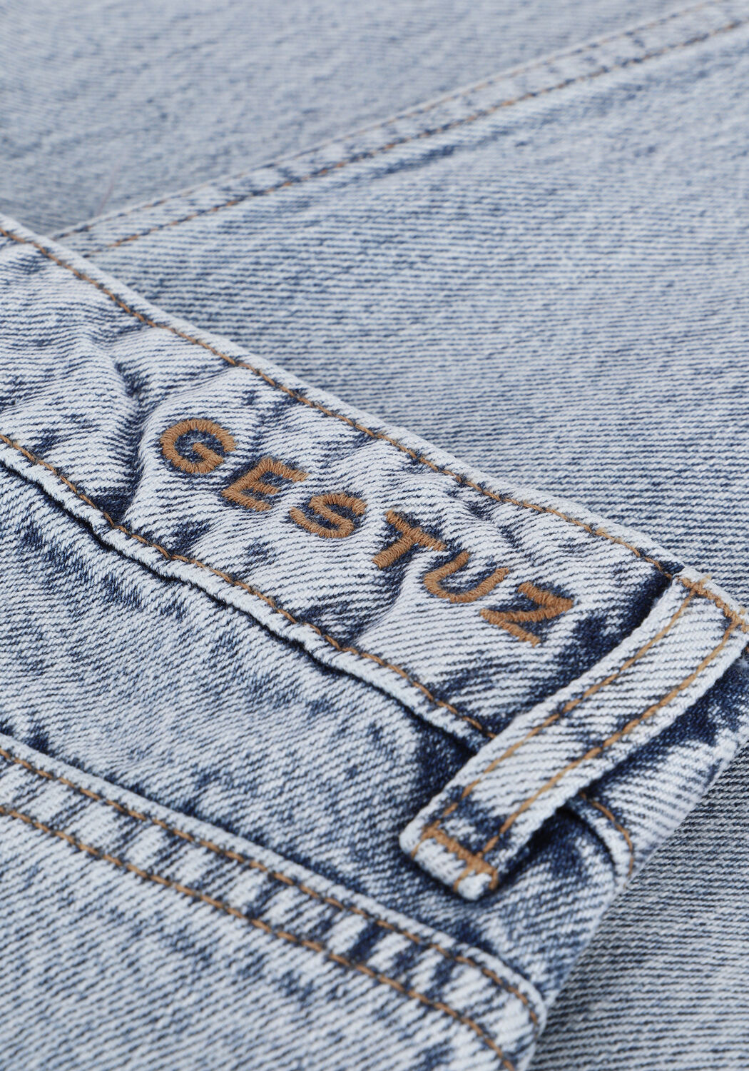 Blaue GESTUZ Straight leg jeans TANERGZ HW 90'S STRAIGHT SLIT JEANS - large