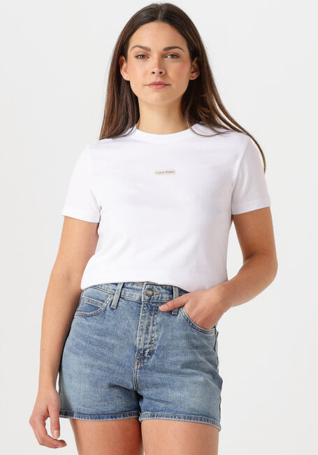 Weiße CALVIN KLEIN T-shirt PLACED INSTITUTIONAL BABY TEE - large