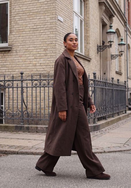 Braune MSCH COPENHAGEN M&auml;ntel MSCHKEOLA SECILIA WOOL COAT - large