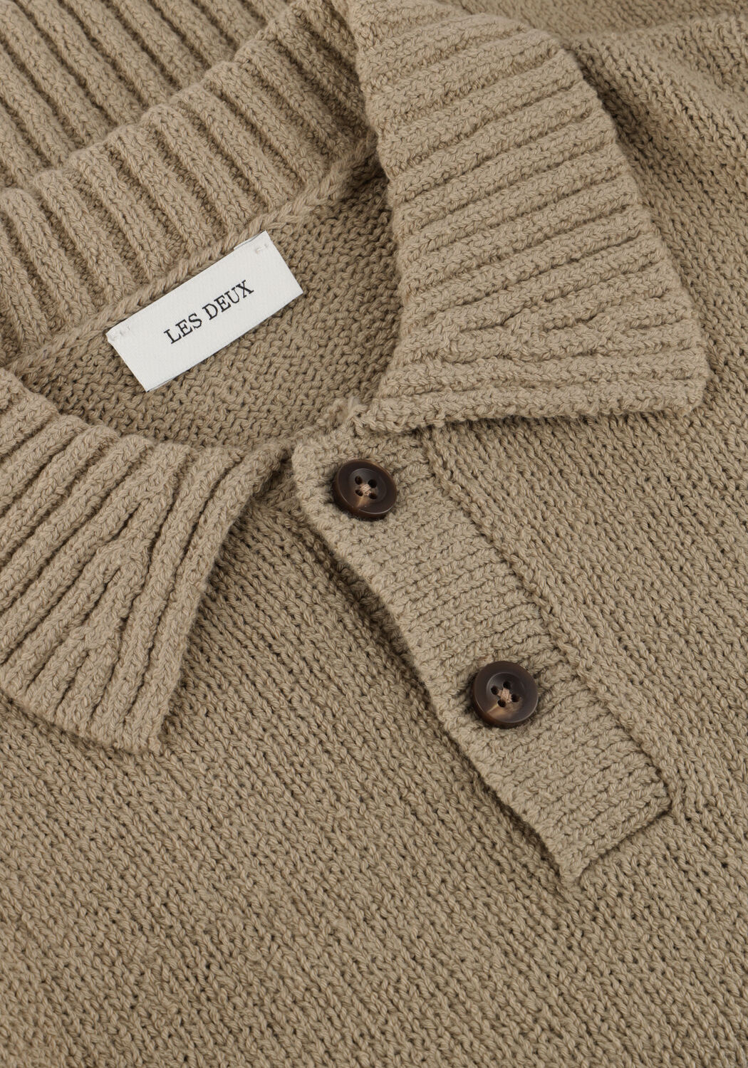 Beige LES DEUX Pullover BRAD RUGBY POLO KNIT KIDS - large