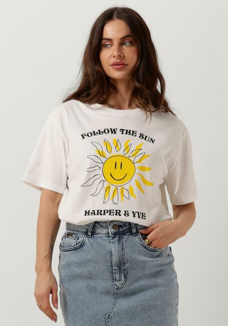 Weiße HARPER & YVE T-shirt SMILEY-SS - large