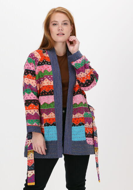 Mehrfarbige/Bunte SISSEL EDELBO Kimono MARRAKESH MULTI PATCH WORK JAC - large