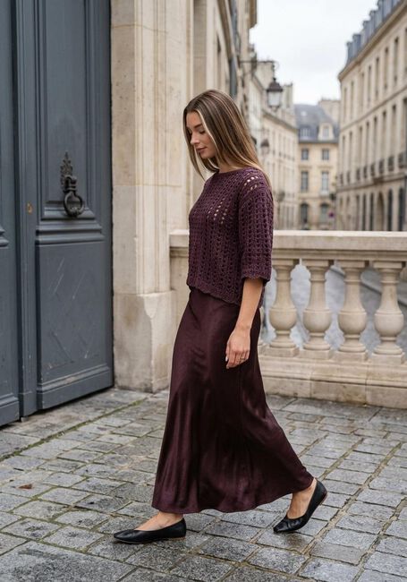 Bordeaux MSCH COPENHAGEN Midirock MSCHNICOLETTE ULLAS SKIRT - large