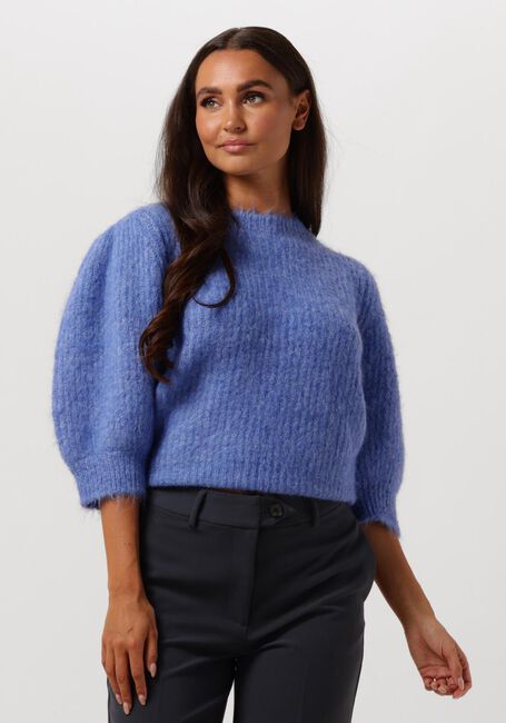 Blaue CO'COUTURE Pullover CORALIE BOW RIB KNIT - large