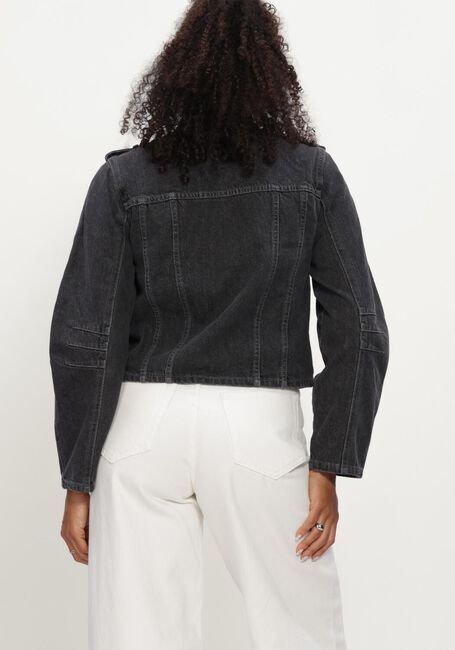 Schwarze Y.A.S. Jeansjacke YASNAPO LS WOOL JACKET - large