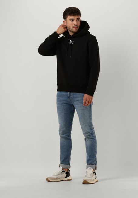 Schwarze CALVIN KLEIN Pullover MONOLOGO HOODIE - large
