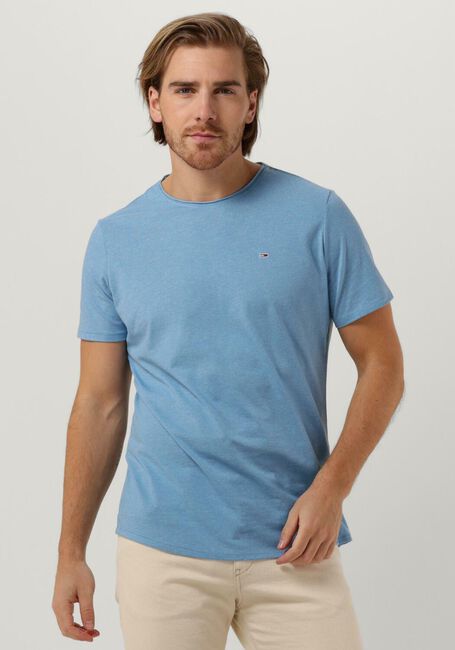 Blaue TOMMY JEANS T-shirt TJM SLIM JASPE C NECK - large