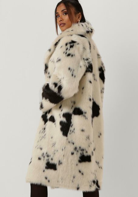 Ecru BEAUMONT Fake-Fur-Jack REVERSIBLE FAUX FUR COAT - large