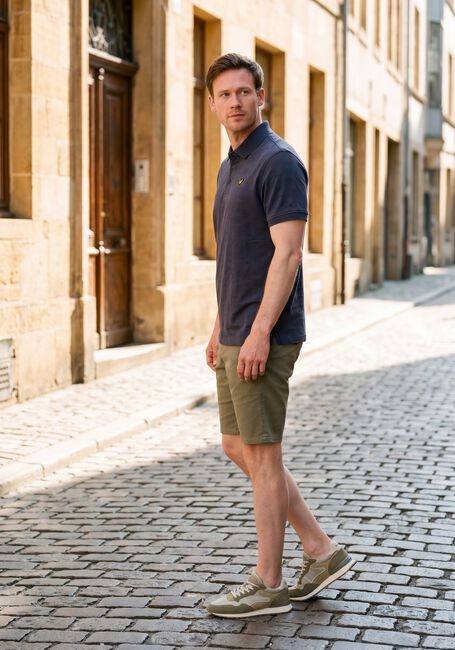 Khaki PME LEGEND Kurze Hose SPECTOR CHINO SHORTS FANCY STRUCTURE - large