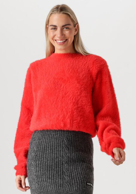Rote ALIX THE LABEL Pullover LADIES KNITTED MOHAIR LOOK - large