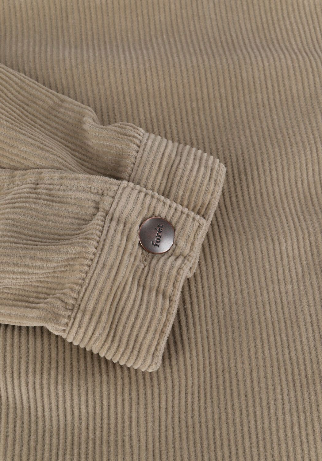 Khaki FOR&Eacute;T Overshirt CLUSTER CORDUROY - large