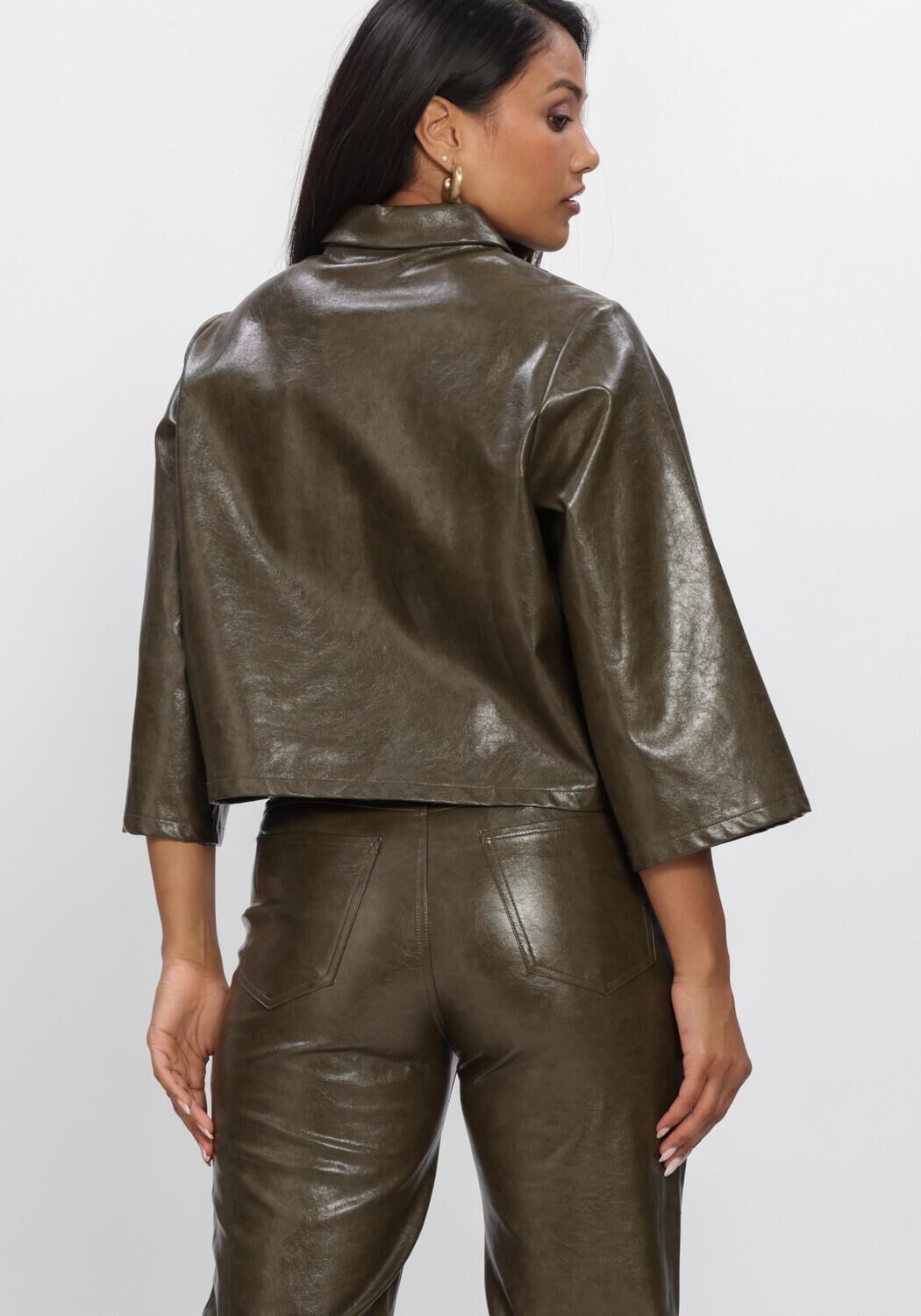 Olive NUKUS Lederjack MARA JACKET PU - large