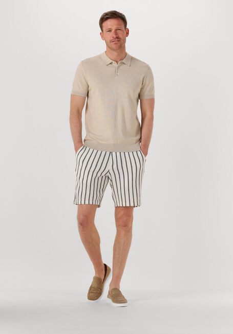 Beige SELECTED HOMME Polo-Shirt SLHBERG SS KNIT POLO NOOS - large